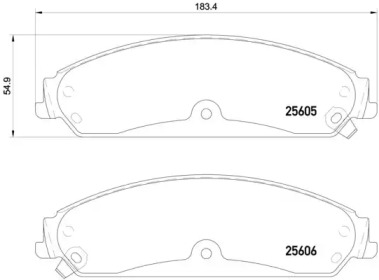 Комплект тормозных колодок (BREMBO: P 23 149)