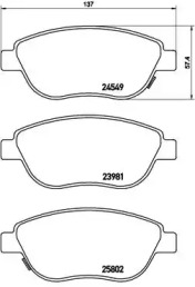 Комплект тормозных колодок (BREMBO: P 23 153)