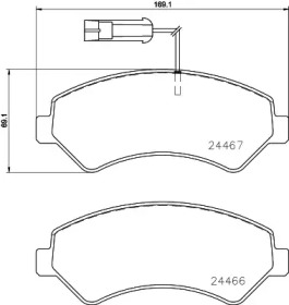 Комплект тормозных колодок (BREMBO: P 23 161)