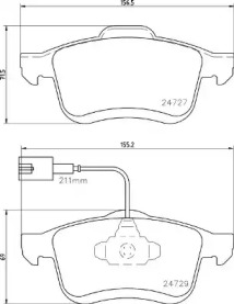 Комплект тормозных колодок (BREMBO: P 23 163)