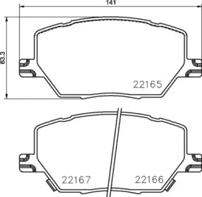 Комплект тормозных колодок (BREMBO: P 23 164)