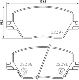 Комплект тормозных колодок (BREMBO: P 23 170)