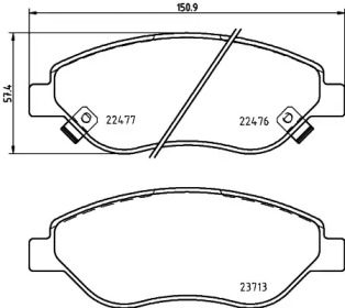 Комплект тормозных колодок (BREMBO: P 23 178)