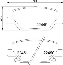 Комплект тормозных колодок (BREMBO: P 23 179)