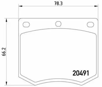 Комплект тормозных колодок (BREMBO: P 24 002)