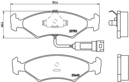 Комплект тормозных колодок (BREMBO: P 24 012)