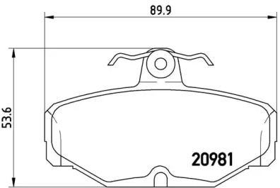 Комплект тормозных колодок (BREMBO: P 24 018)