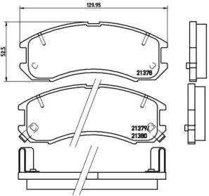 Комплект тормозных колодок (BREMBO: P 24 024)