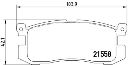 Комплект тормозных колодок (BREMBO: P 24 025)