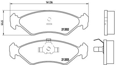 Комплект тормозных колодок (BREMBO: P 24 028)