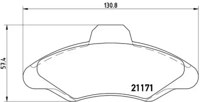 Комплект тормозных колодок (BREMBO: P 24 029)