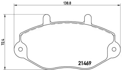 Комплект тормозных колодок (BREMBO: P 24 033)