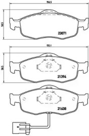 Комплект тормозных колодок (BREMBO: P 24 034)