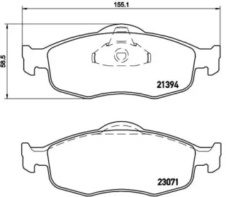 Комплект тормозных колодок (BREMBO: P 24 037)