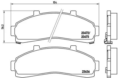 Комплект тормозных колодок (BREMBO: P 24 041)