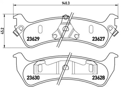 Комплект тормозных колодок (BREMBO: P 24 042)