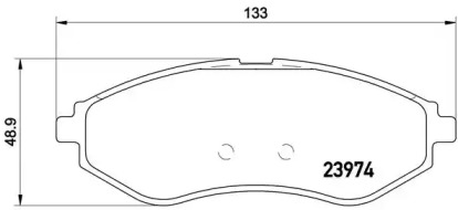 Комплект тормозных колодок (BREMBO: P 24 048)