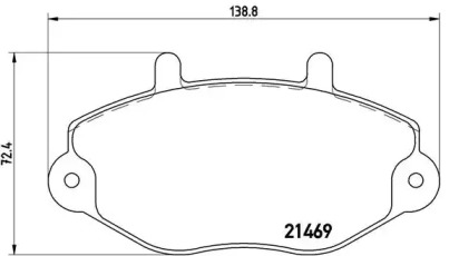 Комплект тормозных колодок (BREMBO: P 24 050)