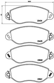 Комплект тормозных колодок (BREMBO: P 24 053)