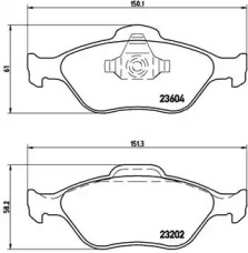 Комплект тормозных колодок (BREMBO: P 24 055)