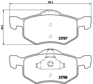 Комплект тормозных колодок (BREMBO: P 24 056)