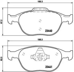 Комплект тормозных колодок (BREMBO: P 24 058)