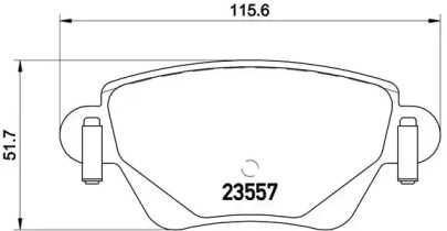 Комплект тормозных колодок (BREMBO: P 24 059)