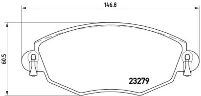 Комплект тормозных колодок (BREMBO: P 24 060)