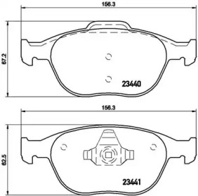 Комплект тормозных колодок (BREMBO: P 24 071)