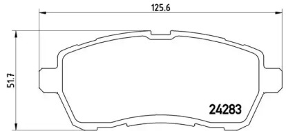 Комплект тормозных колодок (BREMBO: P 24 072)