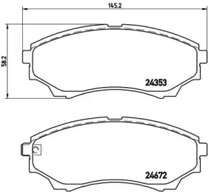 Комплект тормозных колодок (BREMBO: P 24 086)