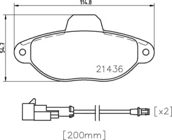 Комплект тормозных колодок (BREMBO: P 24 147)