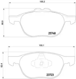 Комплект тормозных колодок (BREMBO: P 24 158)