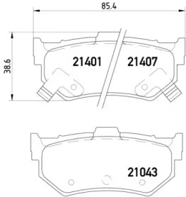 Комплект тормозных колодок (BREMBO: P 28 007)