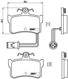 Комплект тормозных колодок (BREMBO: P 28 015)