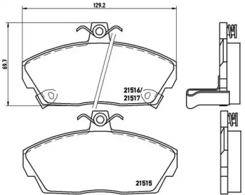 Комплект тормозных колодок (BREMBO: P 28 020)