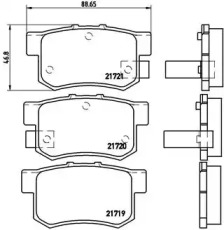 Комплект тормозных колодок (BREMBO: P 28 022)