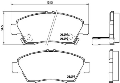 Комплект тормозных колодок (BREMBO: P 28 024)