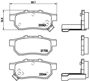 Комплект тормозных колодок (BREMBO: P 28 025)