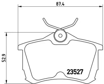 Комплект тормозных колодок (BREMBO: P 28 030)