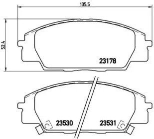 Комплект тормозных колодок (BREMBO: P 28 032)