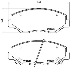 Комплект тормозных колодок (BREMBO: P 28 035)