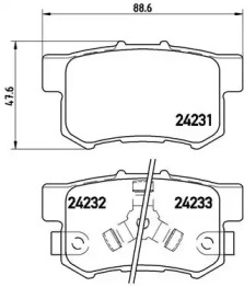 Комплект тормозных колодок (BREMBO: P 28 051)