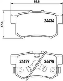 Комплект тормозных колодок (BREMBO: P 28 061)