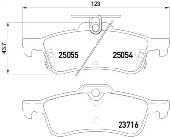 Комплект тормозных колодок (BREMBO: P 28 070)