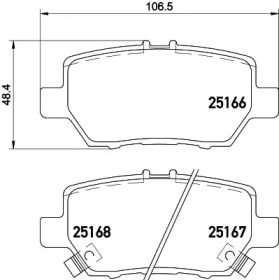 Комплект тормозных колодок (BREMBO: P 28 078)