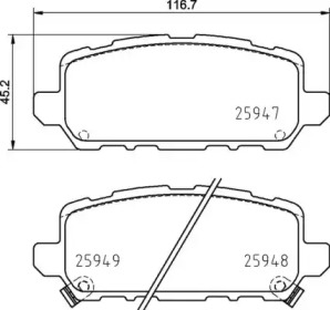 Комплект тормозных колодок (BREMBO: P 28 090)