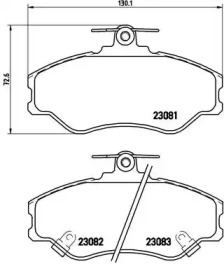 Комплект тормозных колодок (BREMBO: P 30 005)