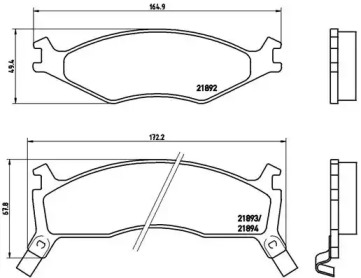 Комплект тормозных колодок (BREMBO: P 30 006)