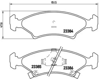 Комплект тормозных колодок (BREMBO: P 30 009)